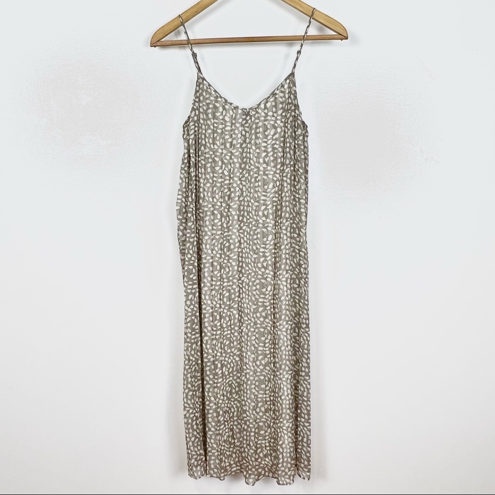Fossil Solid Fold Dress Spaghetti Strap Fit-Flare Swing Women’s Small